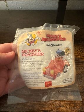 Vintage 1988 McDonalds Disney Mickey’s Birthdayland Mickey’s Roadster Toy Car